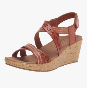 Skechers womens Cork Wedge Wedge Sandal